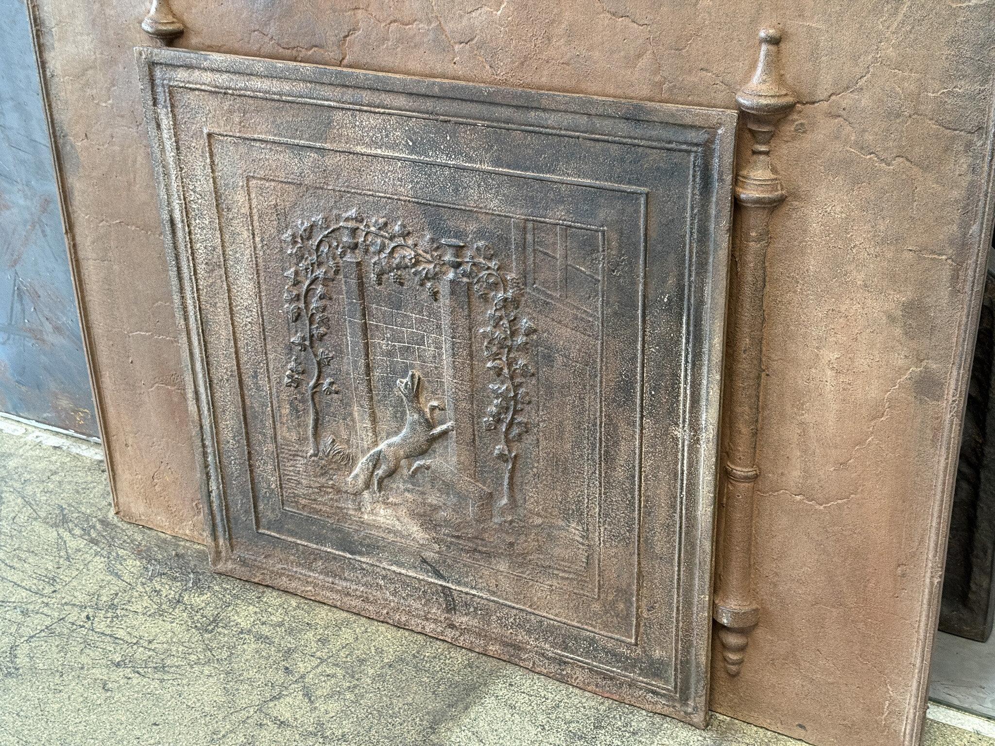 19th Century French 'Fox and the Grapes' Fireback / Backsplash For Sale 5