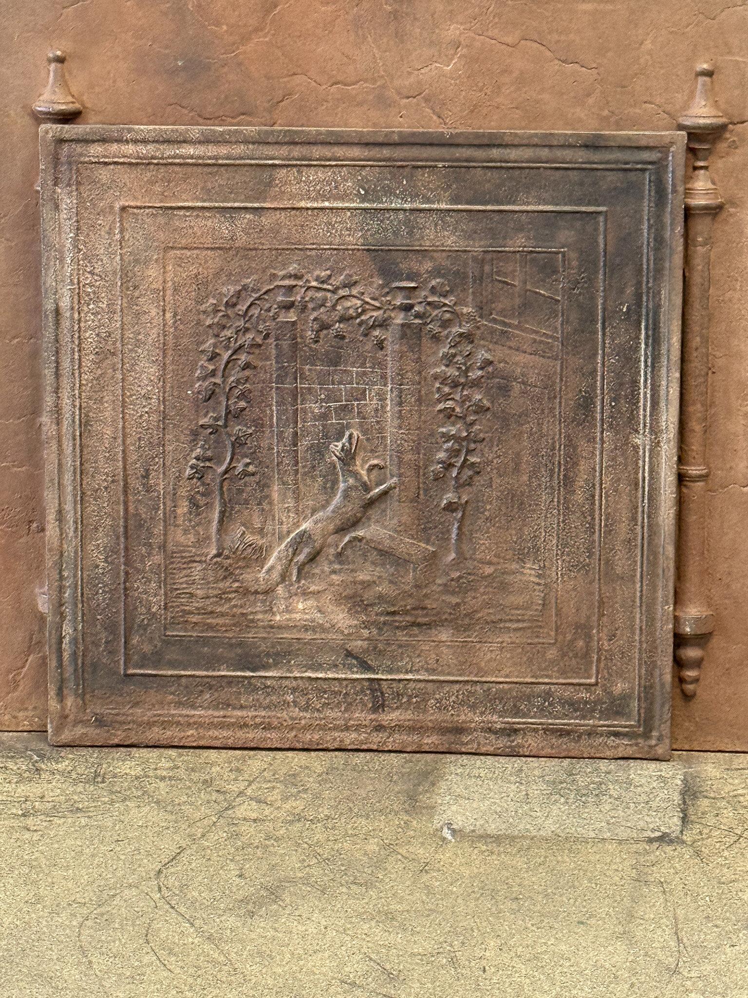 19th Century French 'Fox and the Grapes' Fireback / Backsplash For Sale 6