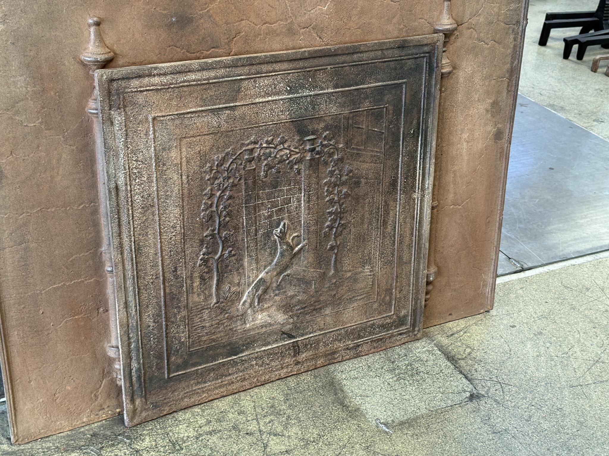 Napoleon III 19th Century French 'Fox and the Grapes' Fireback / Backsplash For Sale