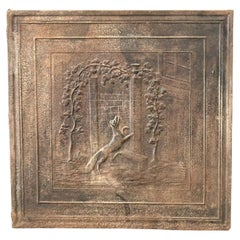 19th Century French 'Fox and the Grapes' Fireback / Backsplash