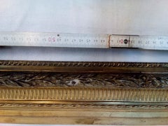 19th century Empire style frame hand carved gilded with pure gold leaf