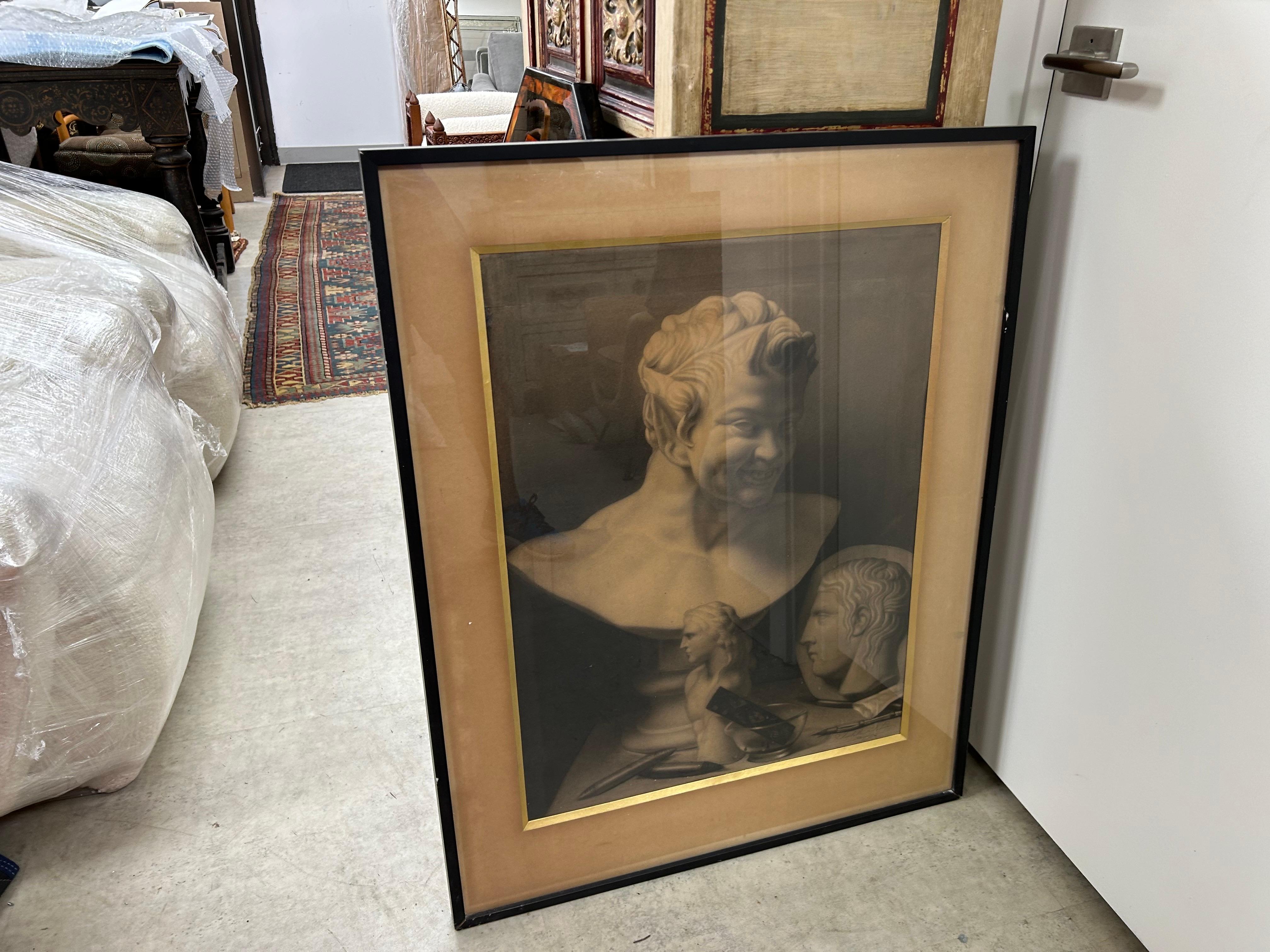 Dibujo académico francés del siglo XIX enmarcado Neoclásico en venta