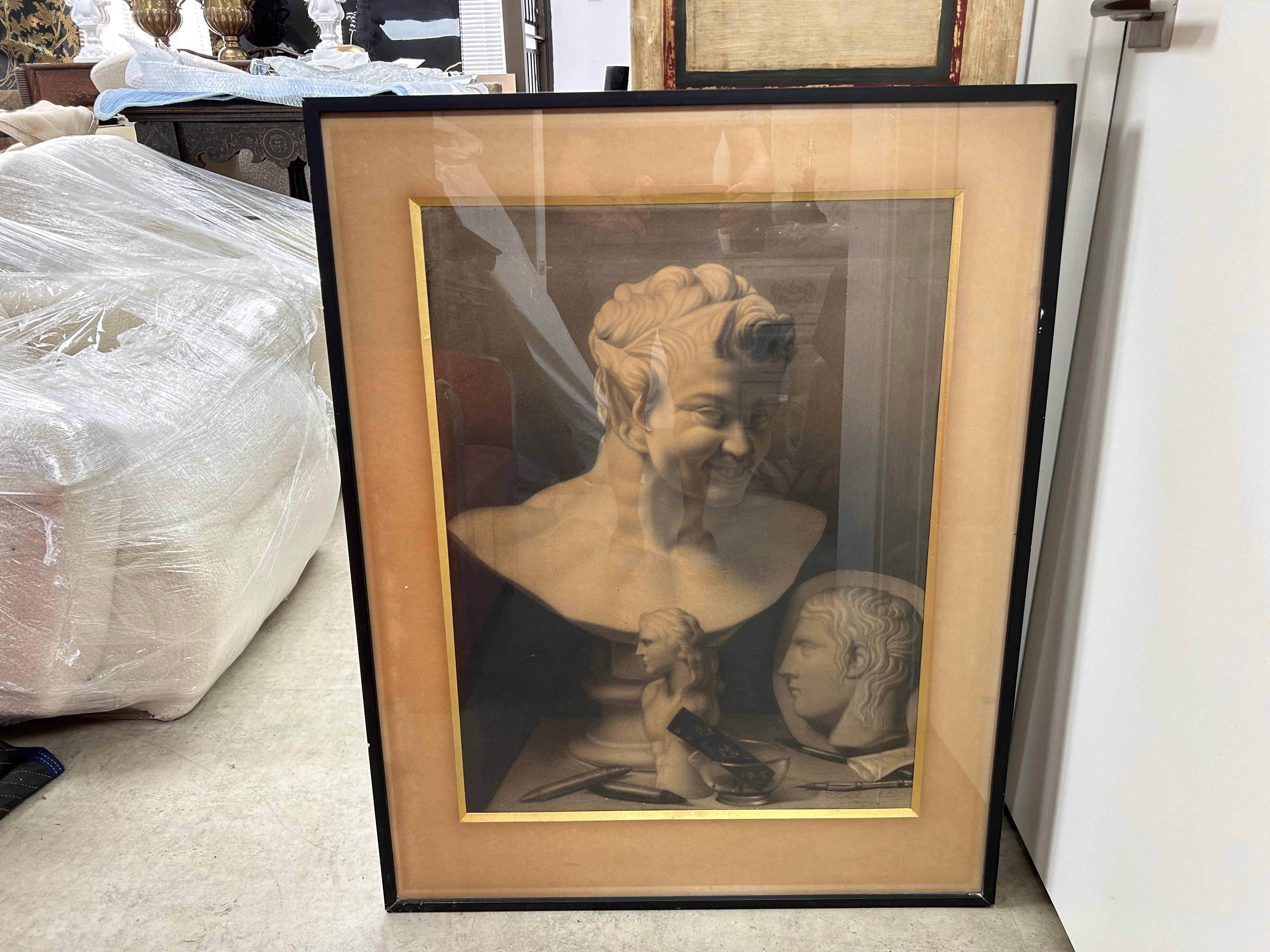 Dibujo académico francés del siglo XIX enmarcado Francés en venta