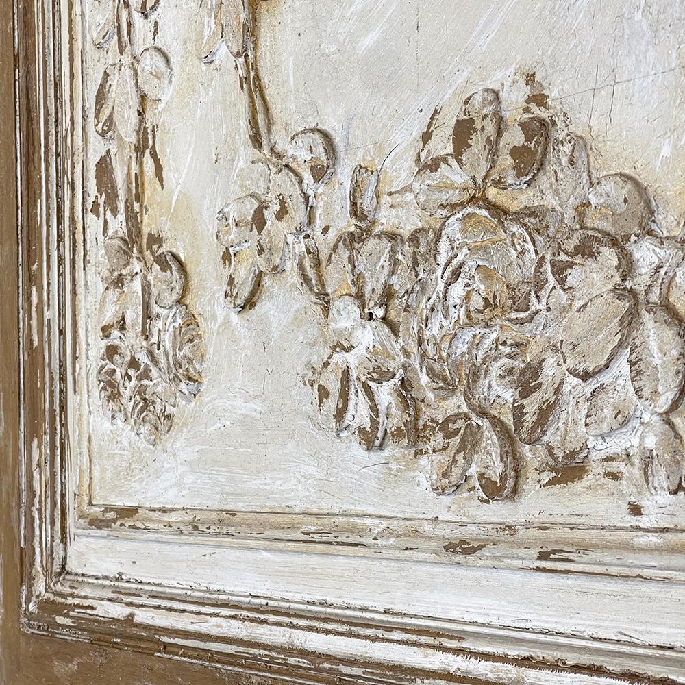 19th Century French Framed, Carved and Painted Panel For Sale 5