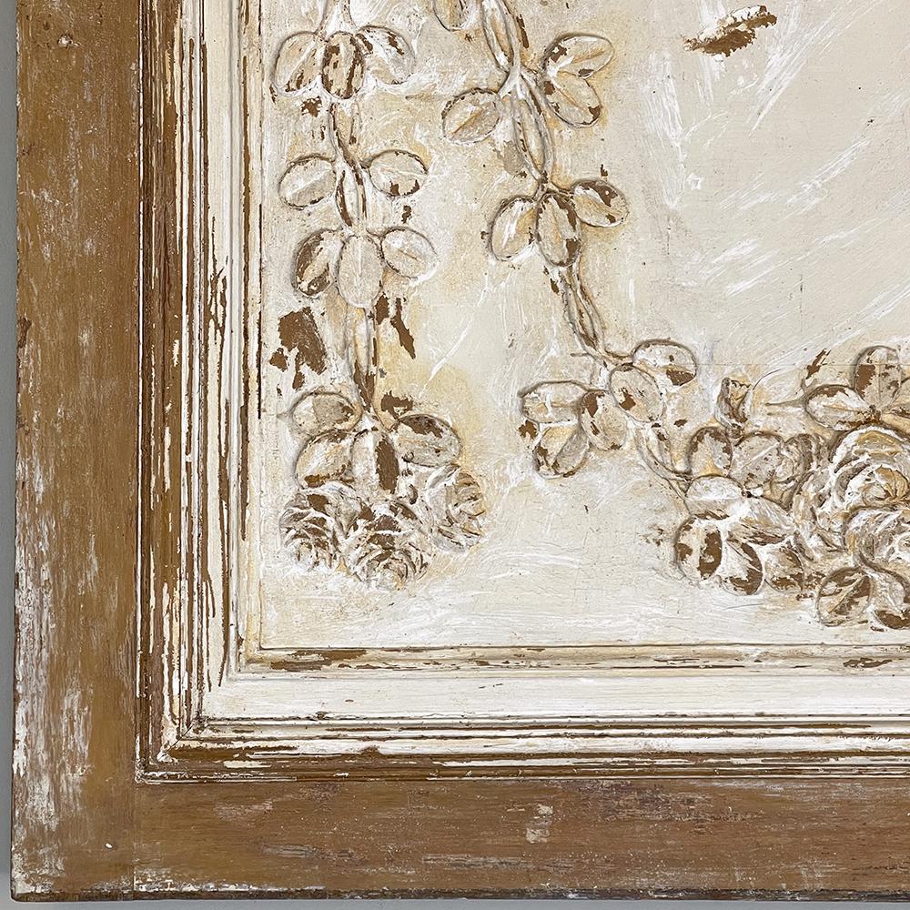 Late 19th Century 19th Century French Framed, Carved and Painted Panel For Sale