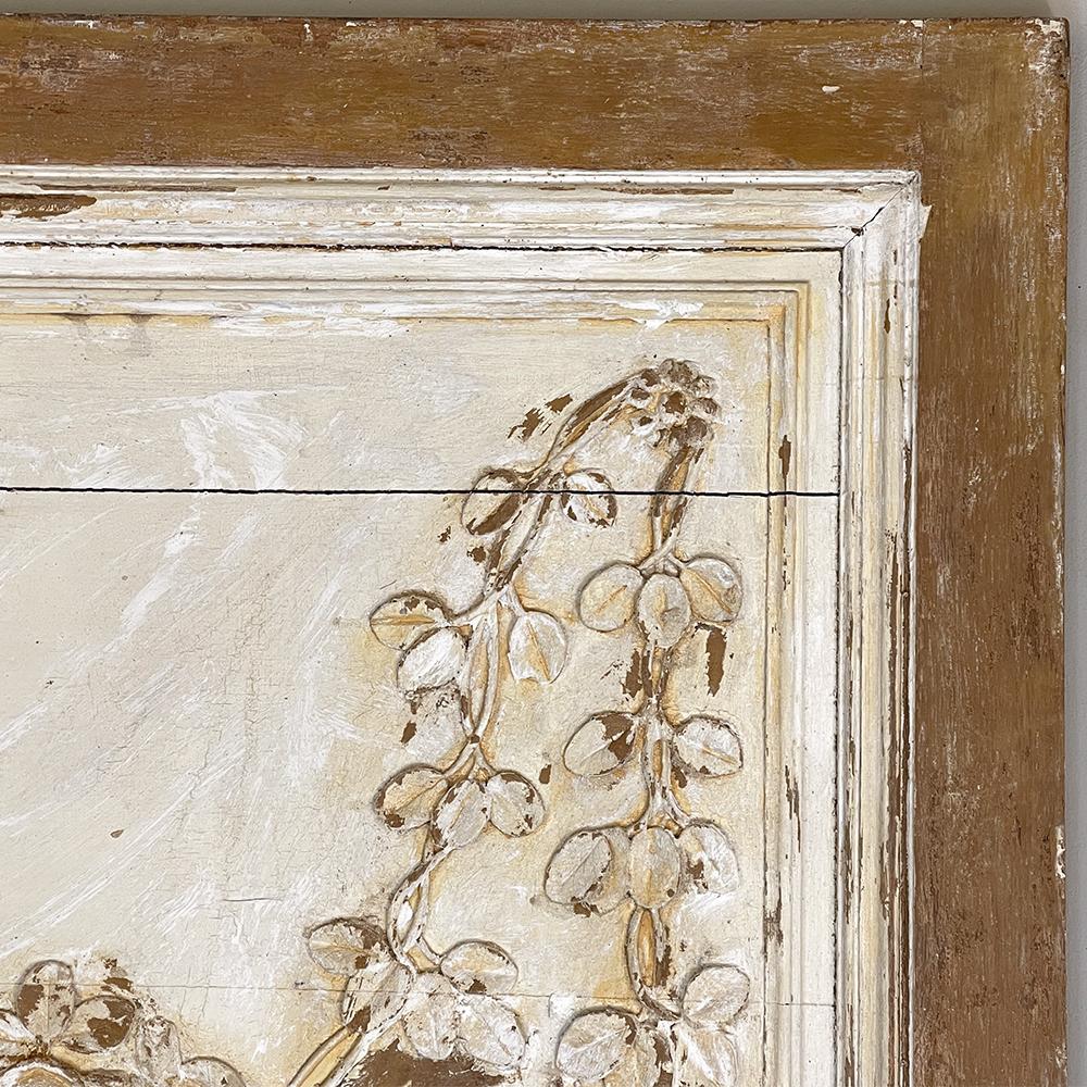 Französische gerahmte, geschnitzte und bemalte Tafel aus dem 19. Jahrhundert im Angebot 1