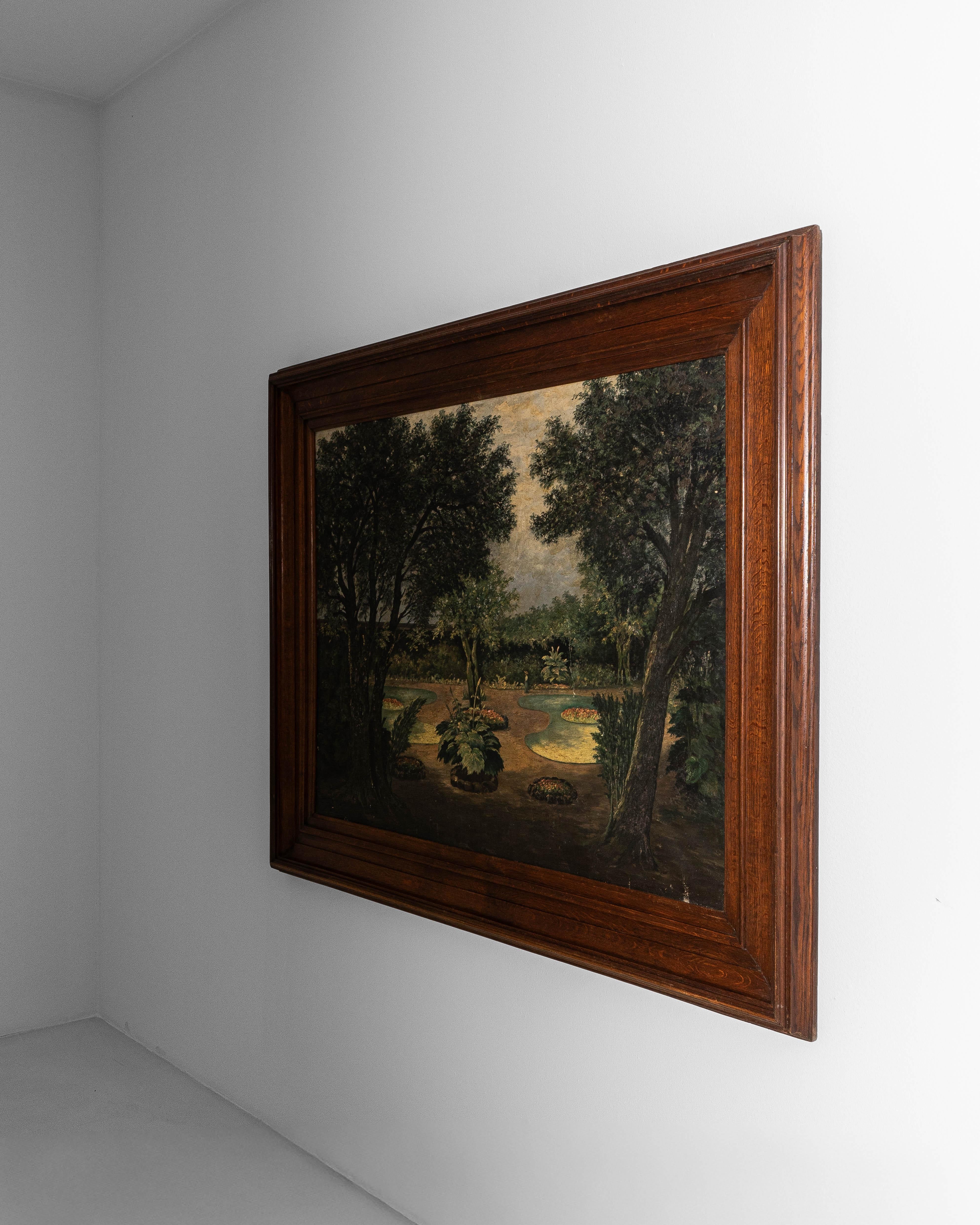 19th Century French Framed Oil on Canvas Painting of Landscape im Angebot 4