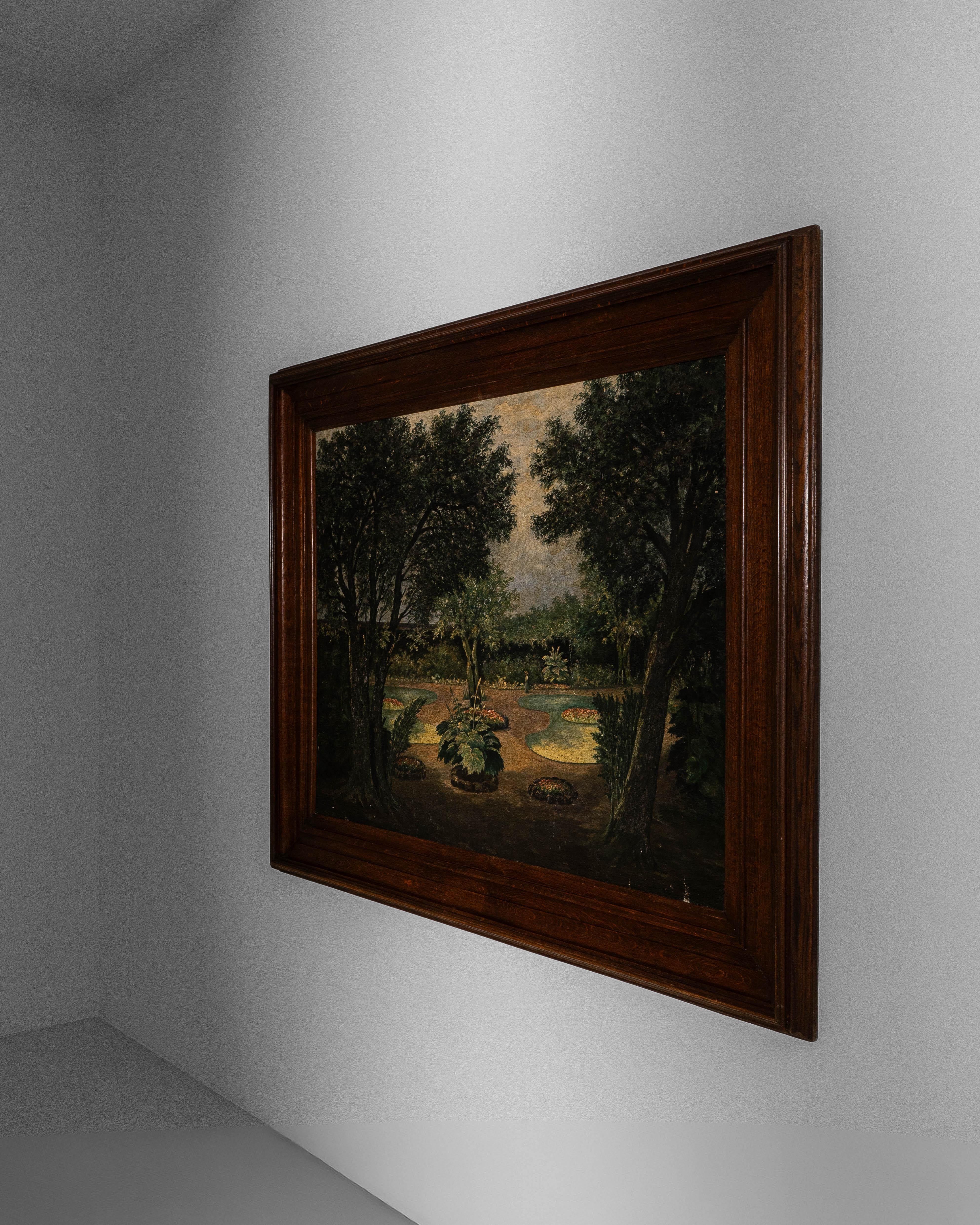 19th Century French Framed Oil on Canvas Painting of Landscape im Angebot 7