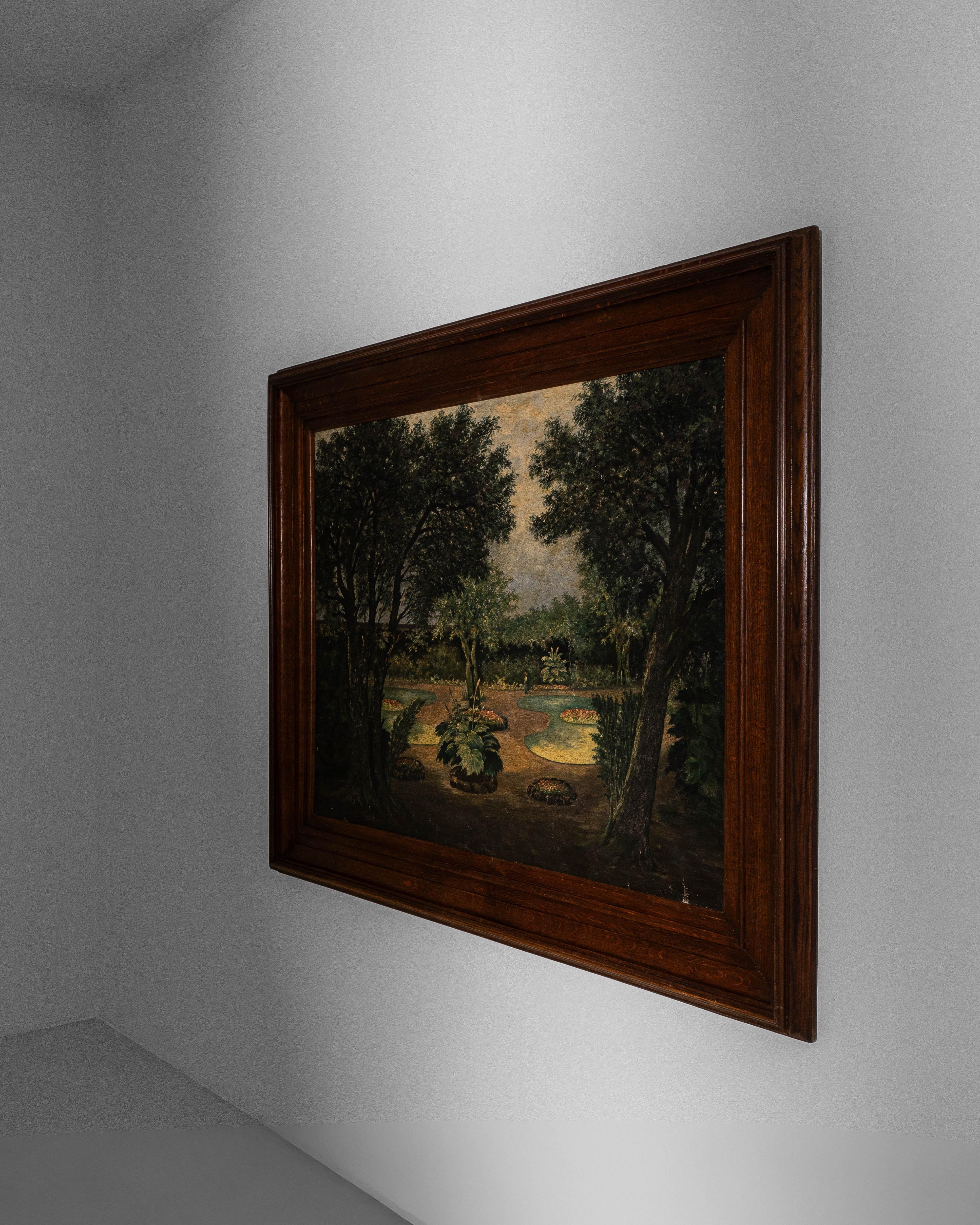 19th Century French Framed Oil on Canvas Painting of Landscape im Angebot 8