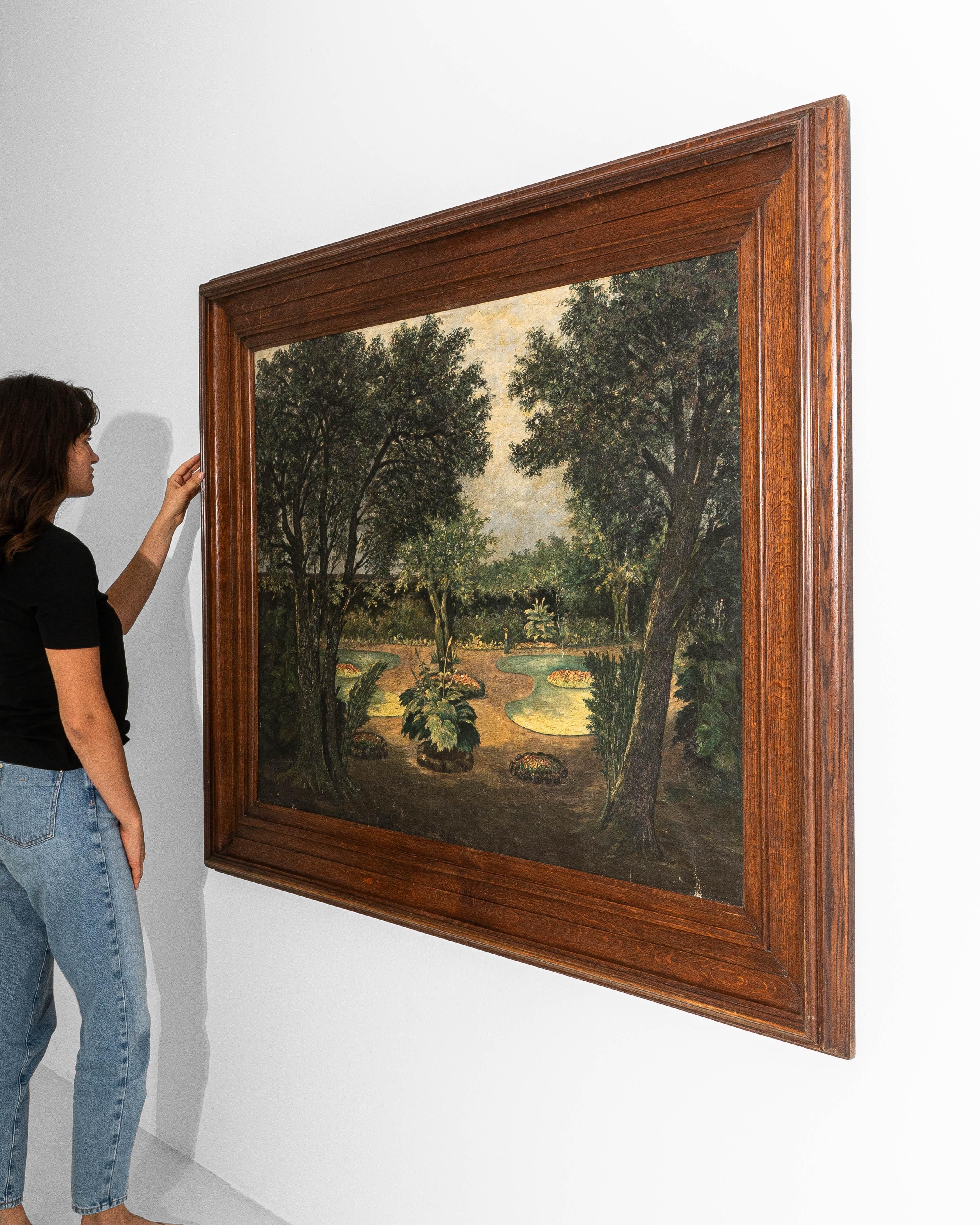 19th Century French Framed Oil on Canvas Painting of Landscape im Angebot 10