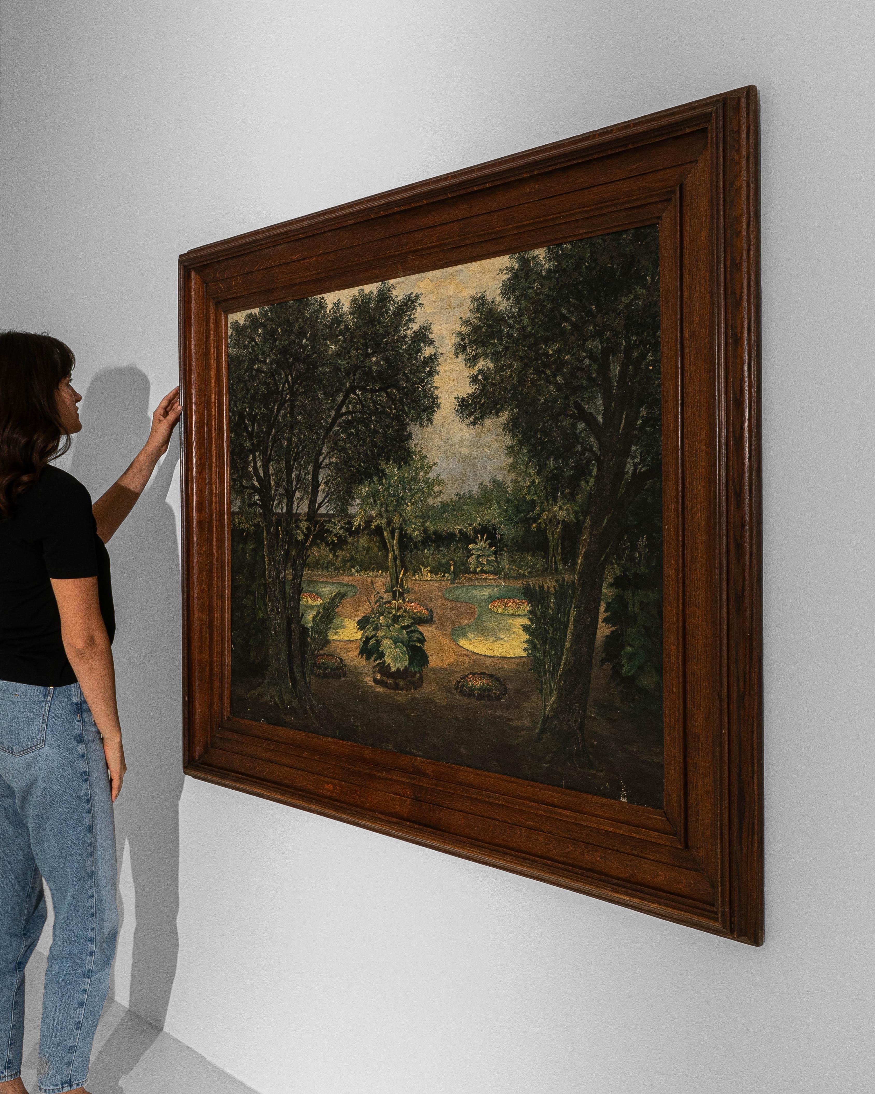 19th Century French Framed Oil on Canvas Painting of Landscape im Angebot 11