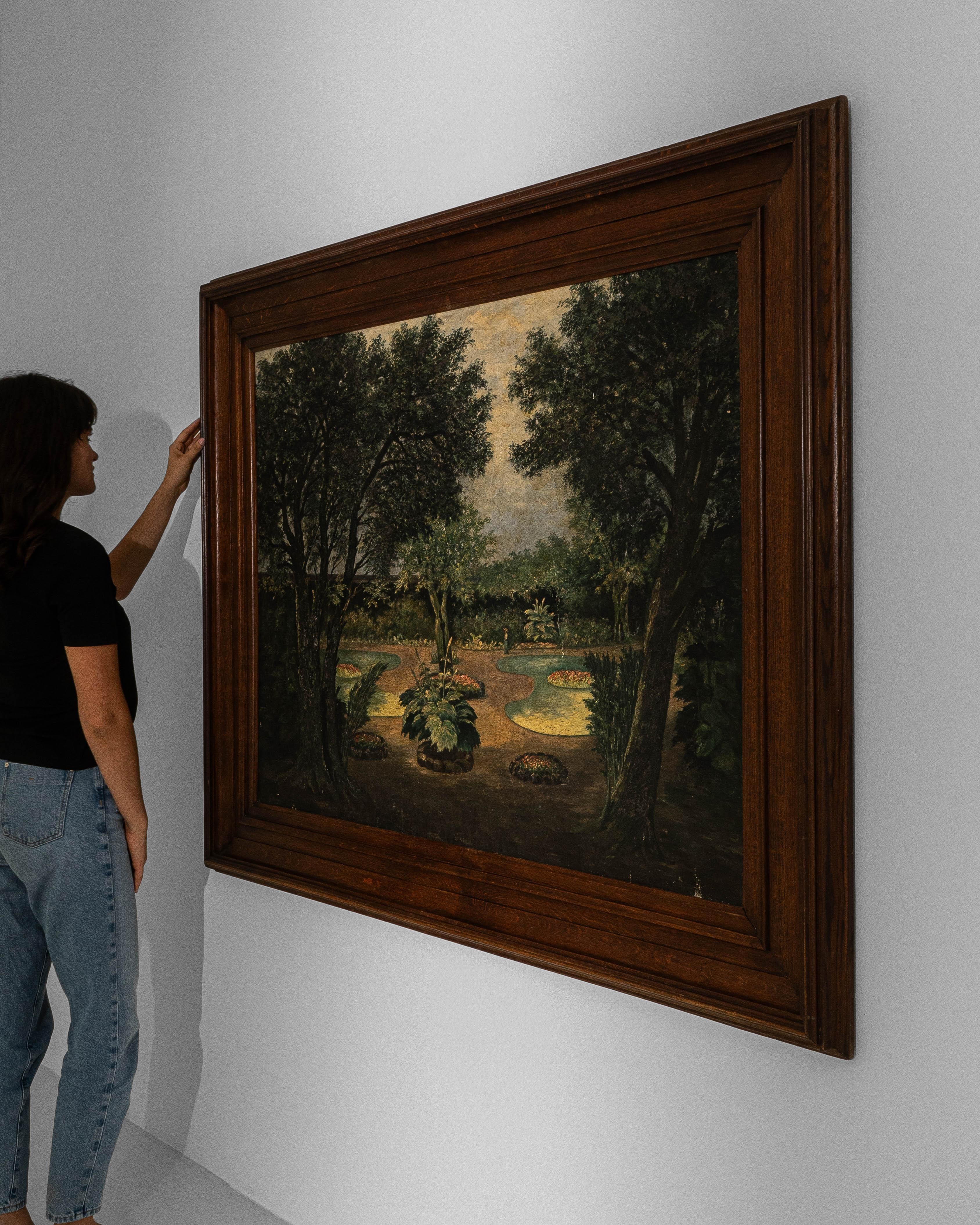 19th Century French Framed Oil on Canvas Painting of Landscape im Angebot 12