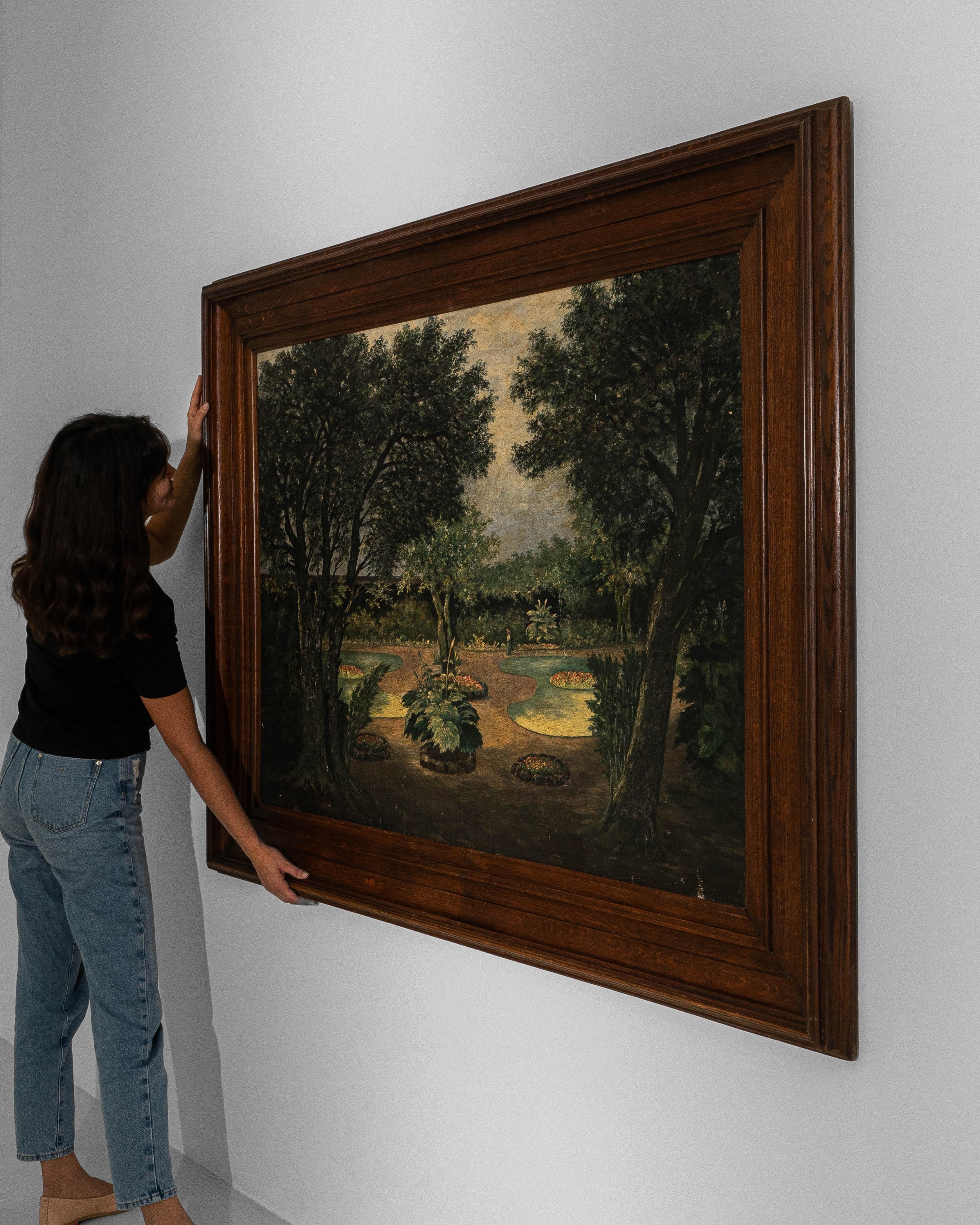 19th Century French Framed Oil on Canvas Painting of Landscape im Angebot 13