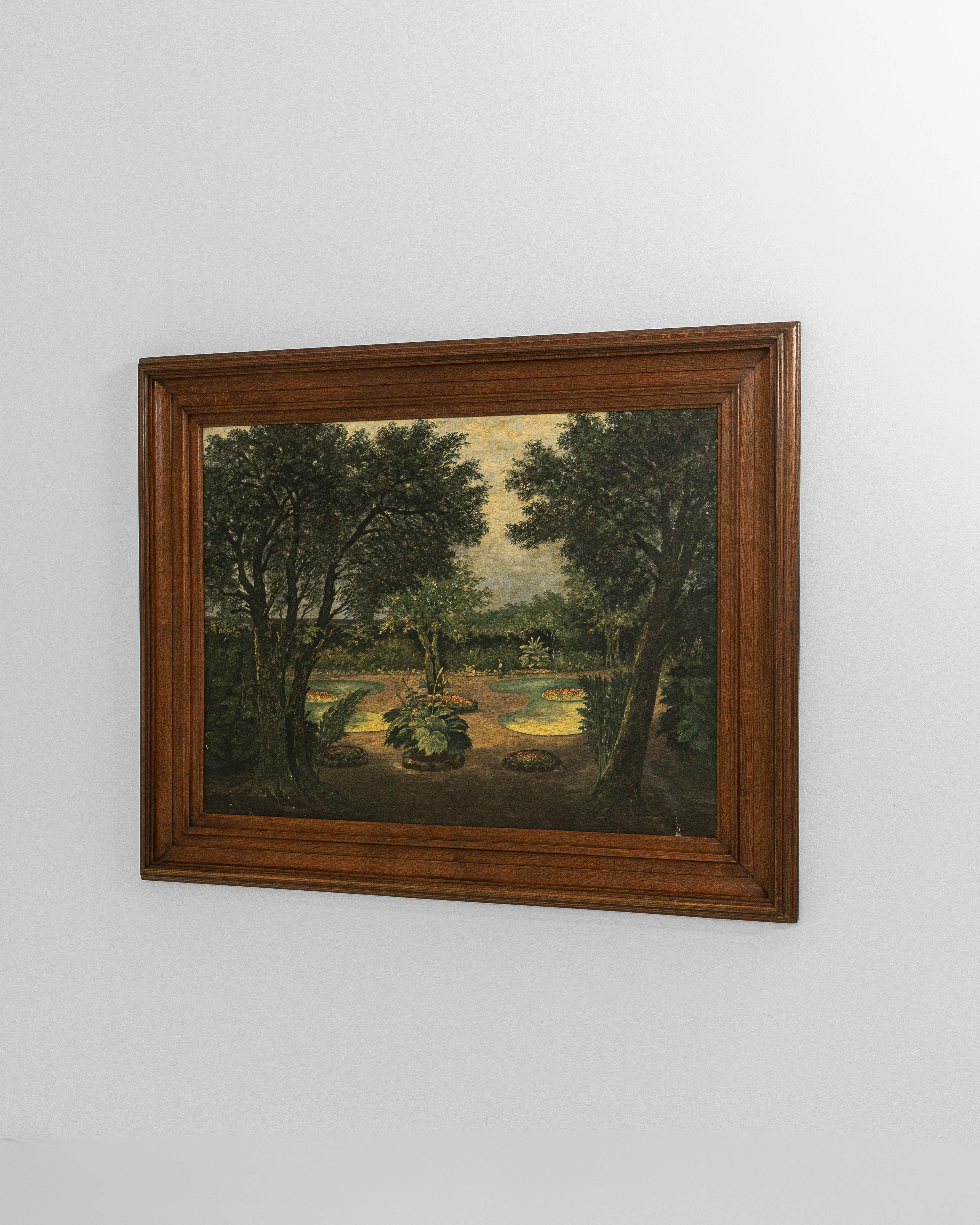 19th Century French Framed Oil on Canvas Painting of Landscape (Französisch) im Angebot