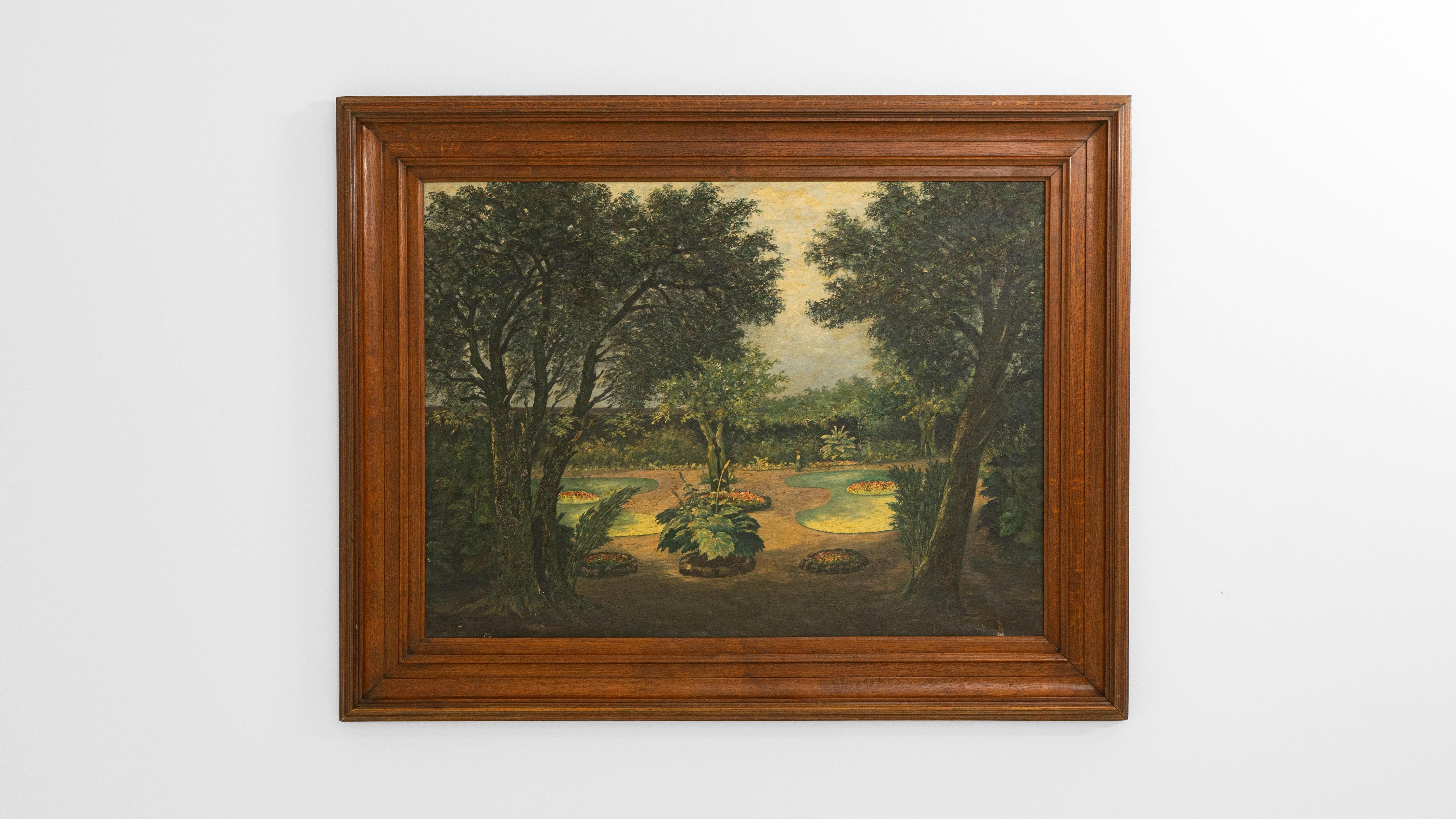 19th Century French Framed Oil on Canvas Painting of Landscape (19. Jahrhundert) im Angebot