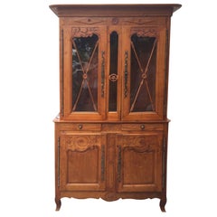 19th Century French Fruitwood Buffet a Deux Corps