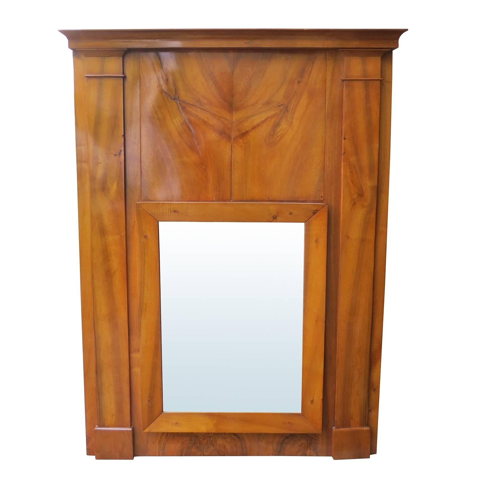 19th Century French Fruitwood Charles X Mirror