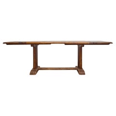 19th-Century French Fruitwood Extension Dining Table with Two Leaves