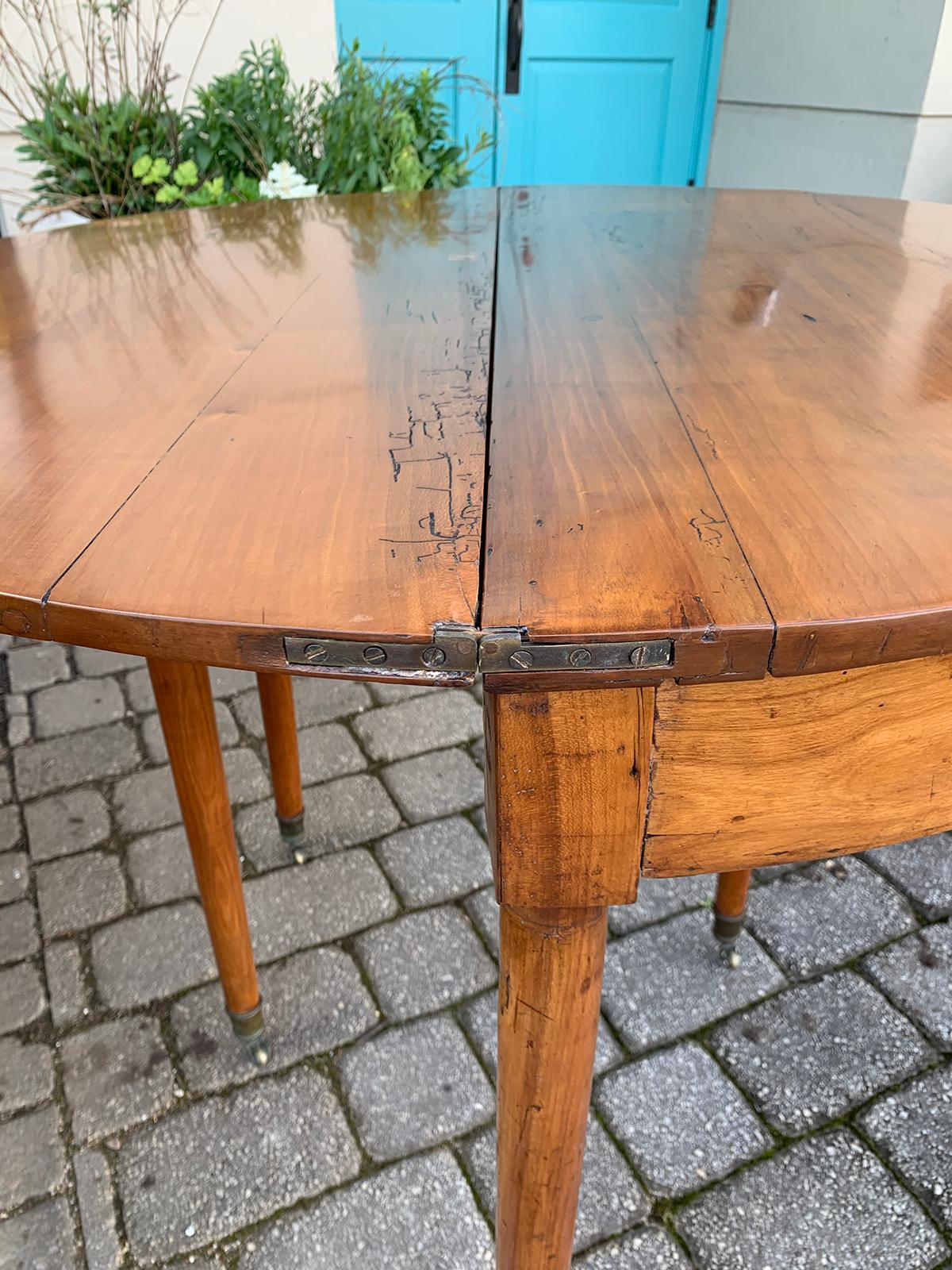 19th Century French Fruitwood Flip Top Table 10