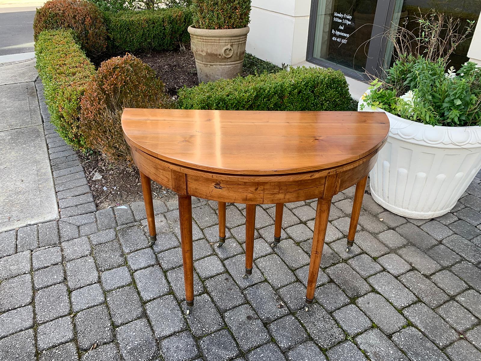 19th Century French Fruitwood Flip Top Table 14