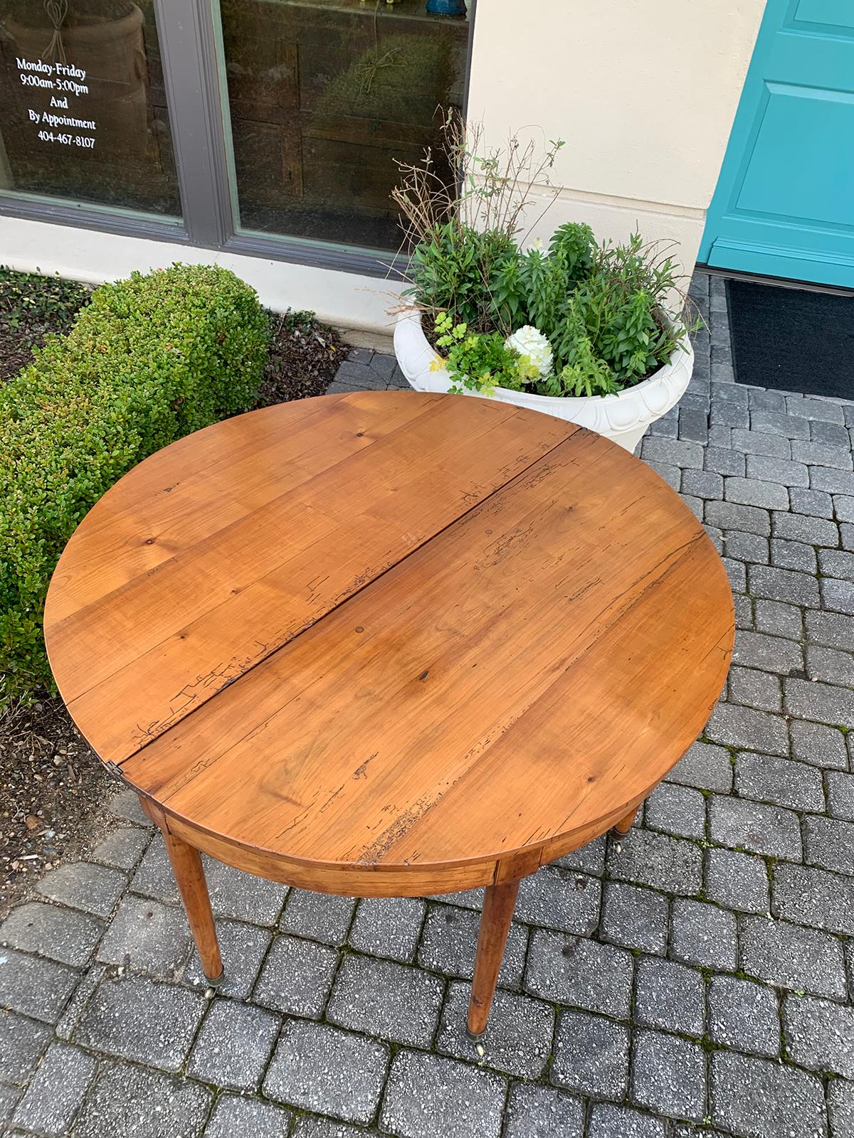 19th Century French Fruitwood Flip Top Table 1
