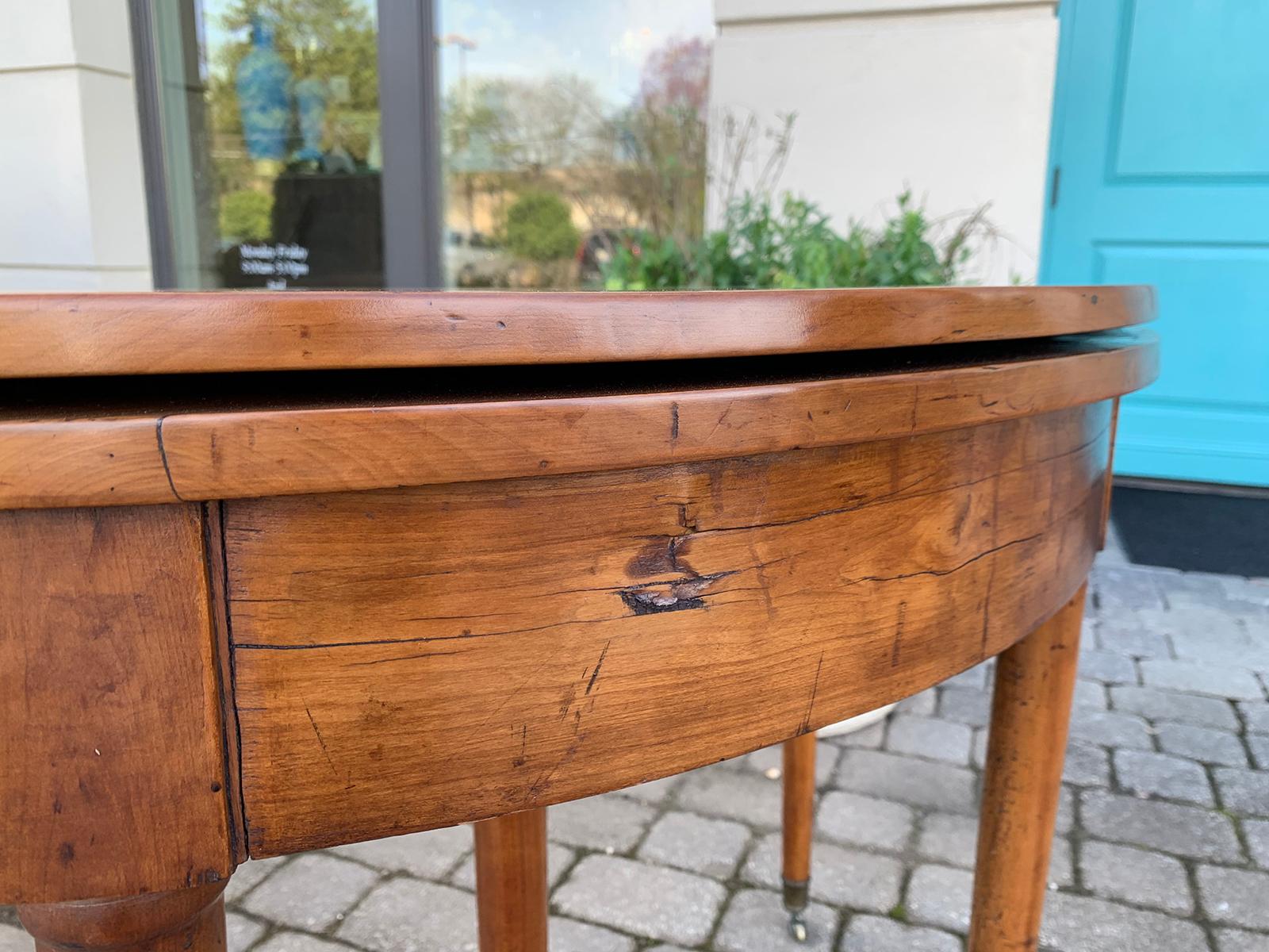 19th Century French Fruitwood Flip Top Table 4