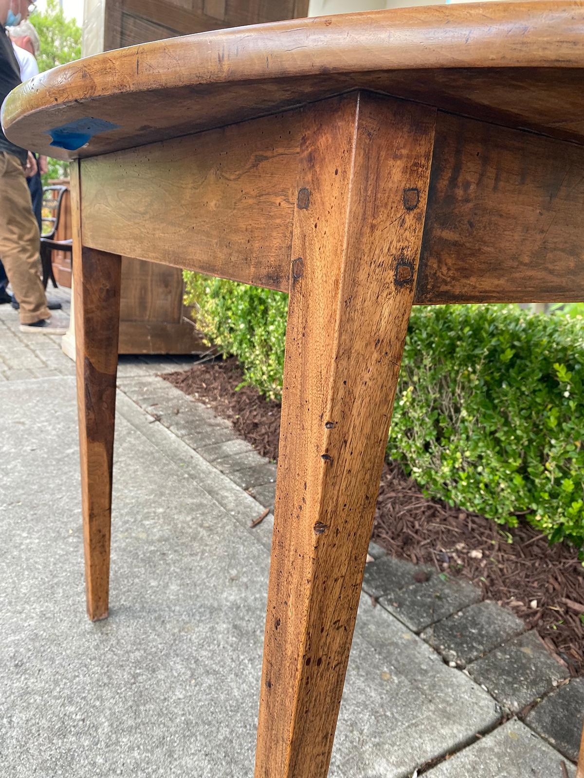 19th Century French Fruitwood Oval Side Table 6