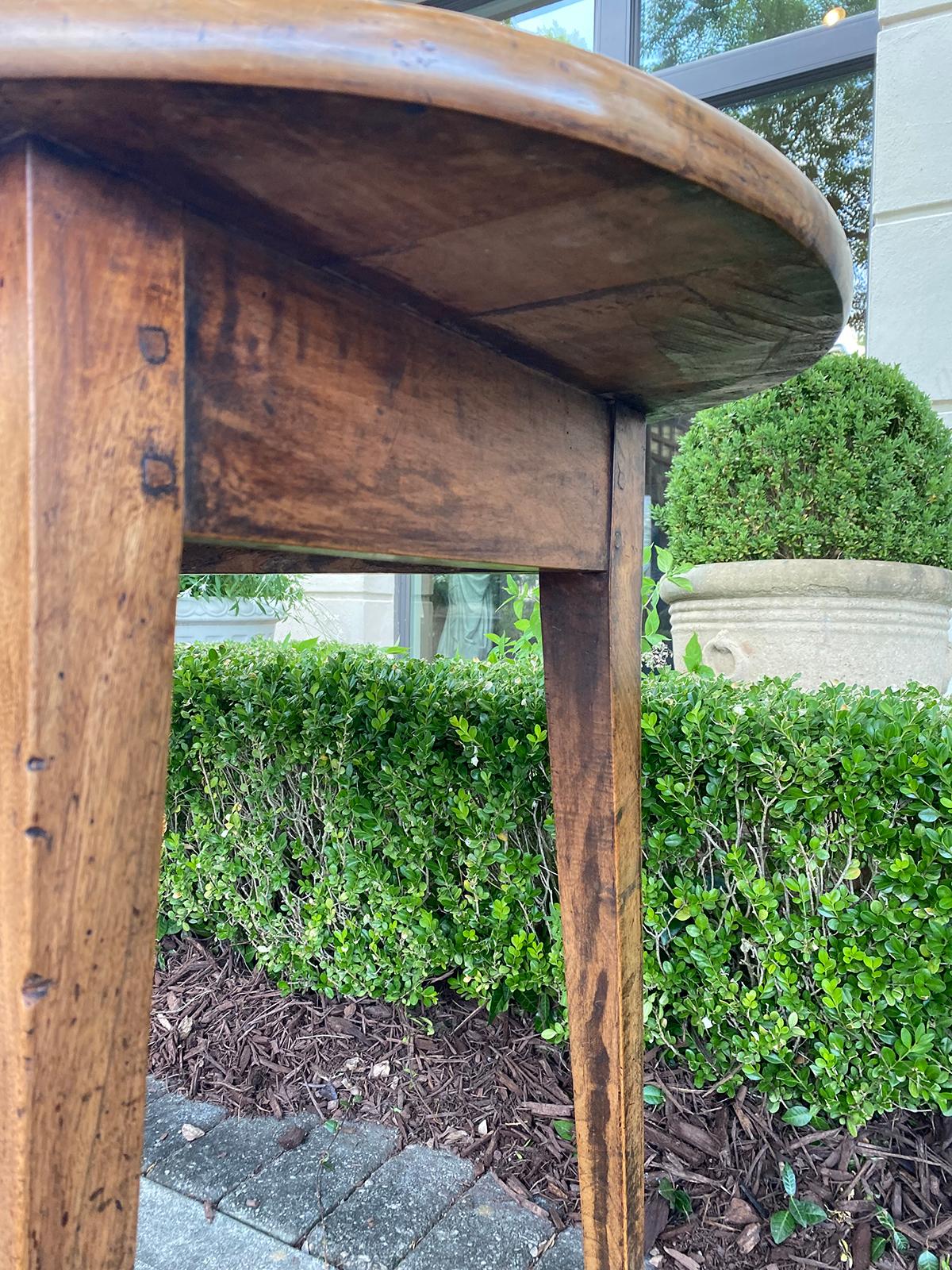 19th Century French Fruitwood Oval Side Table 9