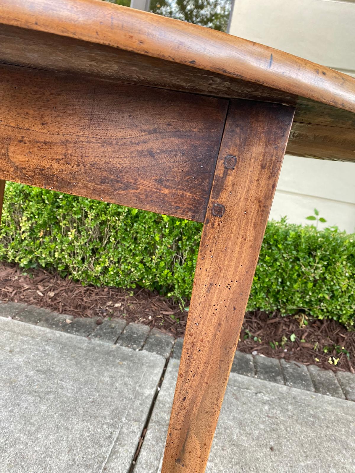 19th Century French Fruitwood Oval Side Table 11