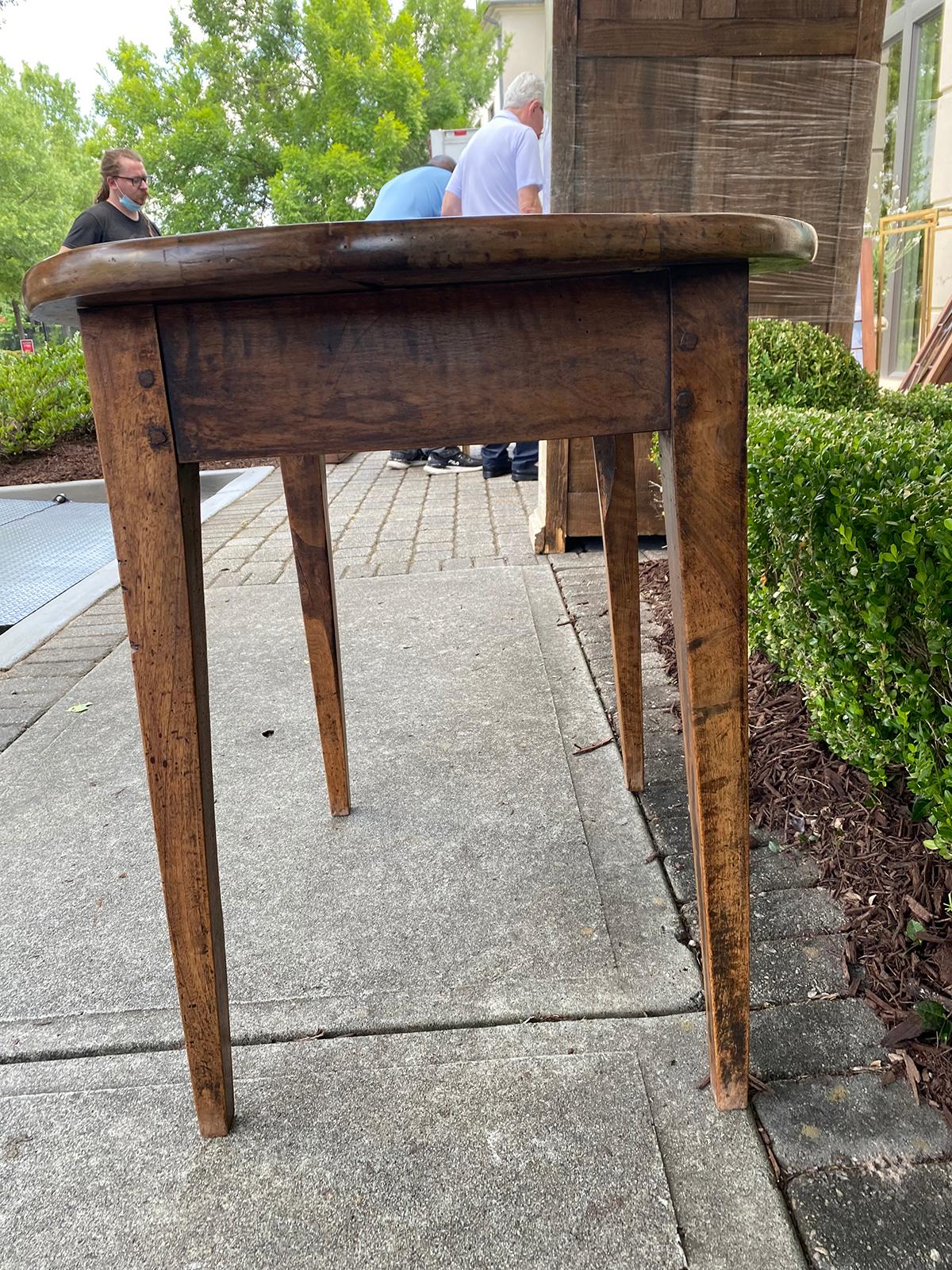 19th Century French Fruitwood Oval Side Table 1