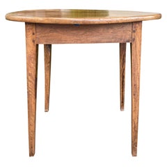 19th Century French Fruitwood Oval Side Table
