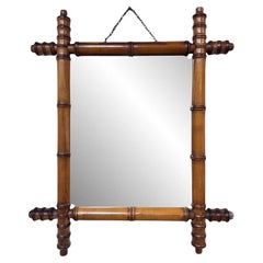 19th Century French, Full Bamboo Mirror
