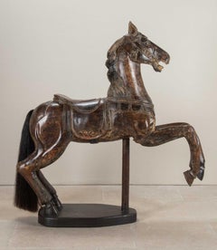 19th Century French Full Size Bayol Carousel Horse Galloper