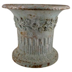 Vase à colonnade français du 19e siècle à godrons