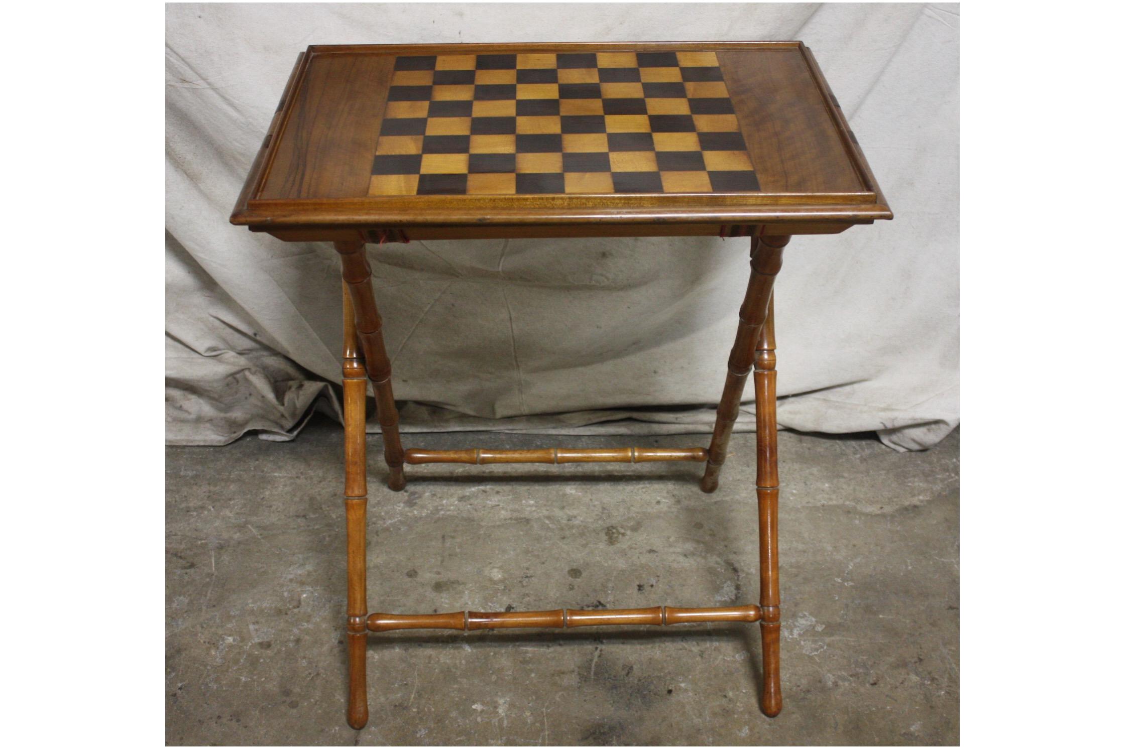 19th century French game table or tray table.