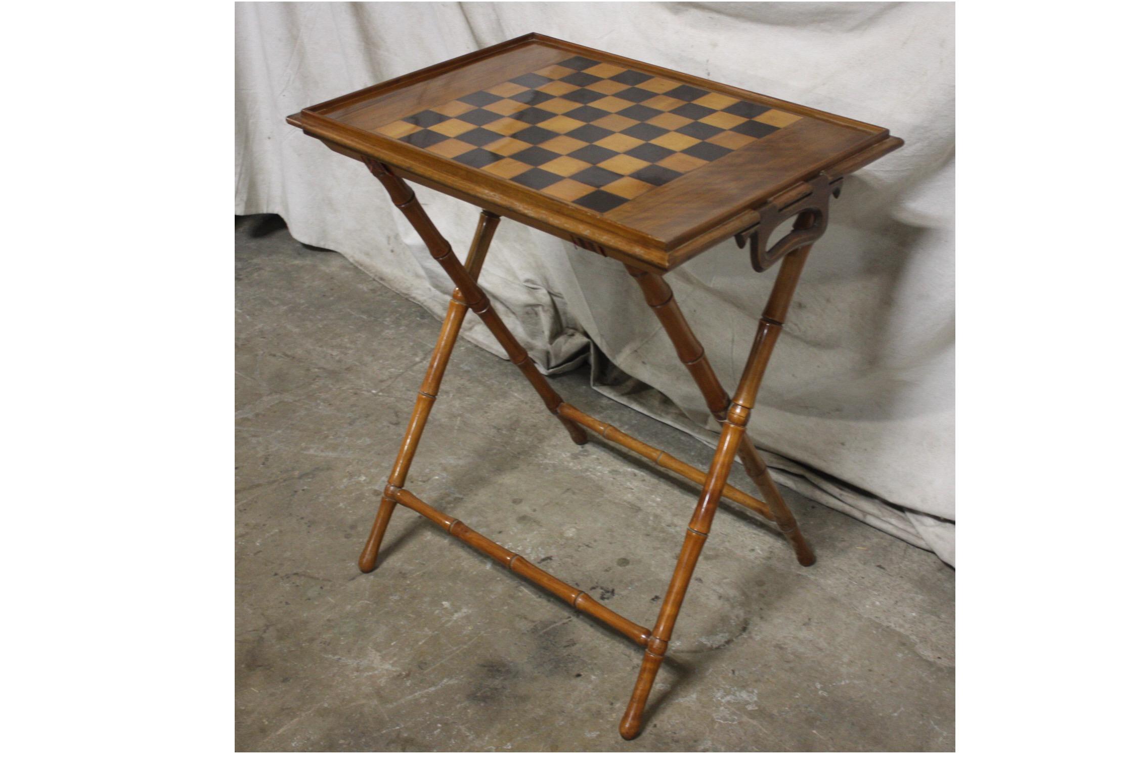 Inlay 19th Century French Game Table or Tray Table For Sale