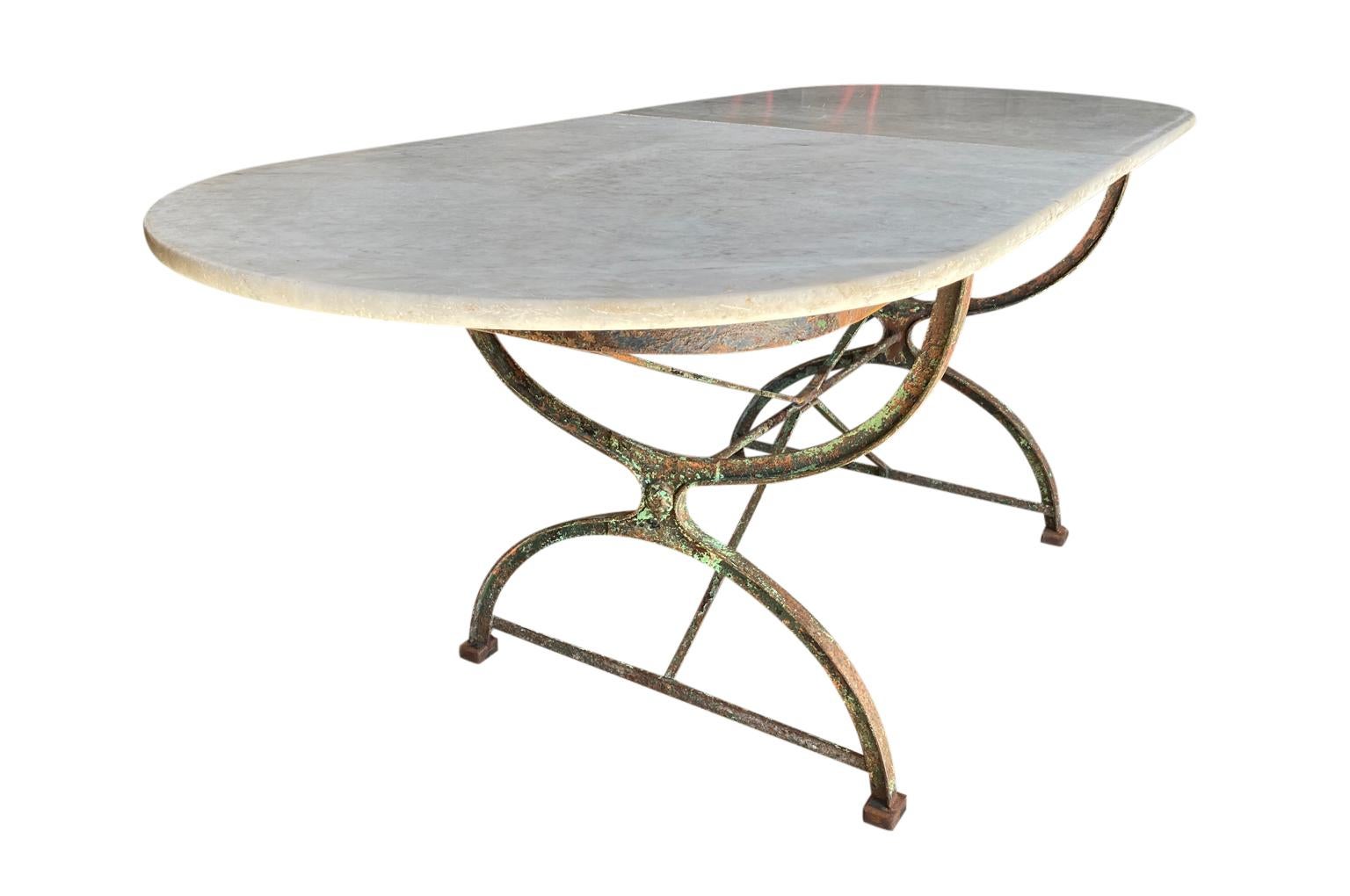 Iron 19th Century, French, Garden Dining Table