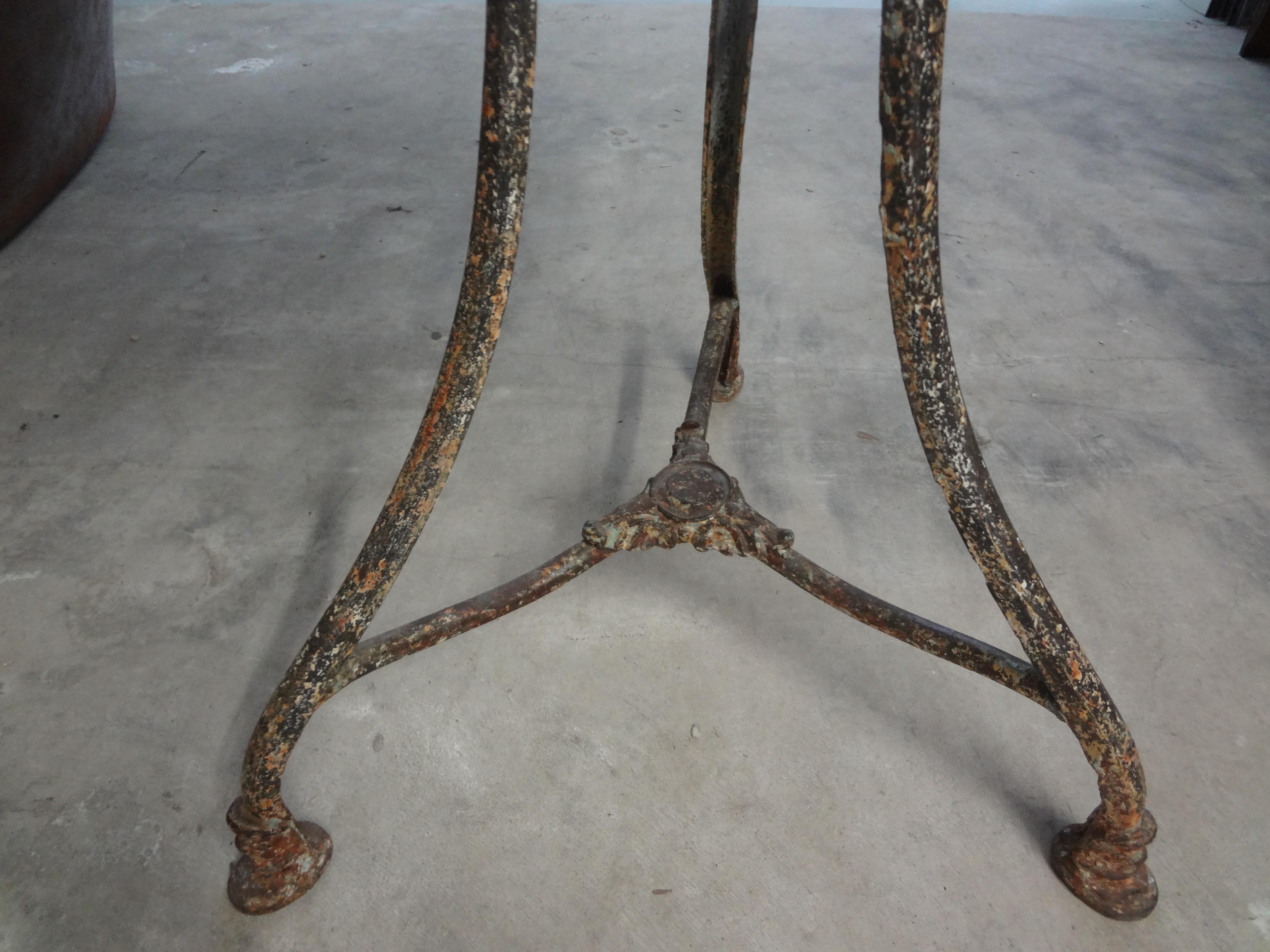 Iron 19th Century French Garden Table By Arras Foundry For Sale