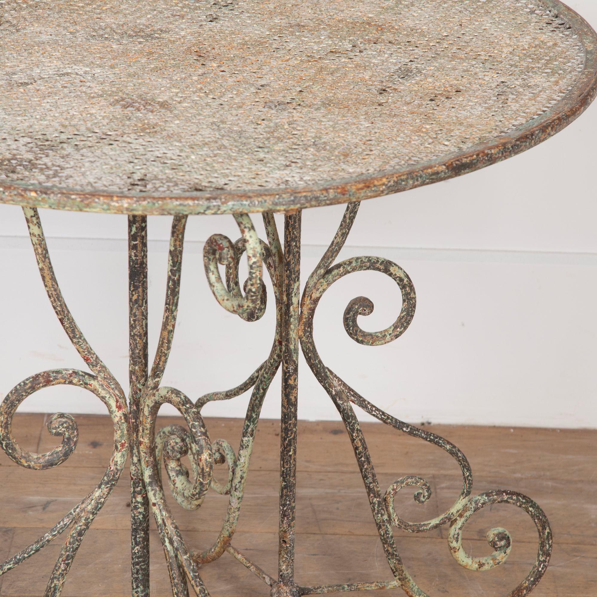 Iron 19th Century French Garden Table For Sale