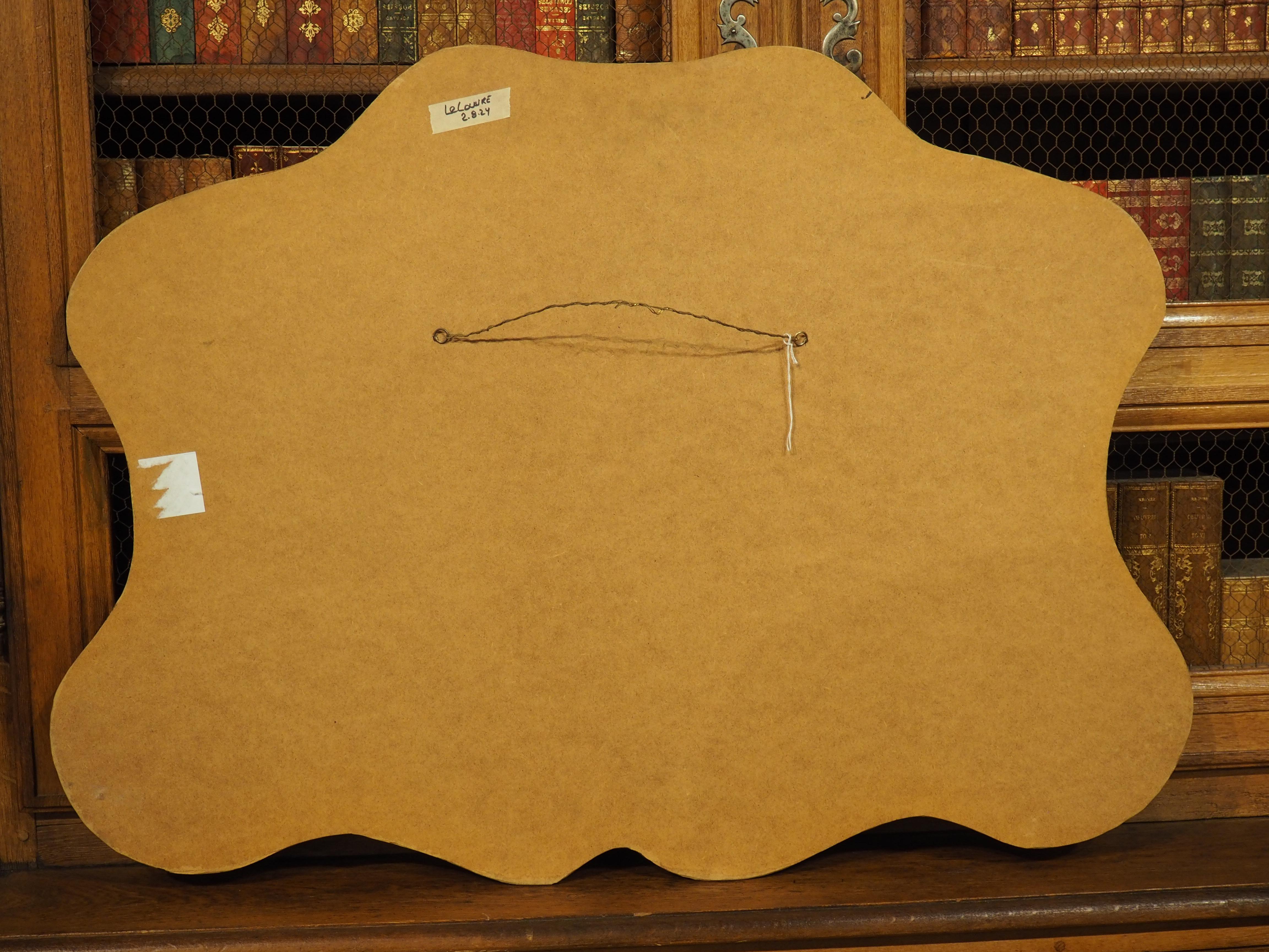 Français Tableau de genre français du 19e siècle avec porte, sur carton en vente