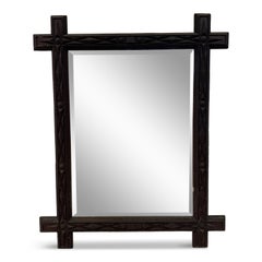 19th Century French Geometric Tramp Art Mirror