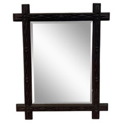 19th Century French Geometric Tramp Art Mirror