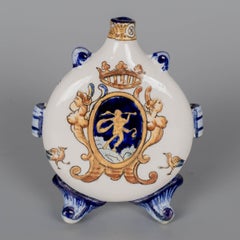 19th Century French Gien Faience Charger with Hand-Painted Design