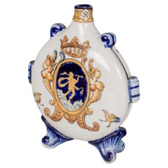 19th Century French Gien Faience Charger with Hand-Painted Design