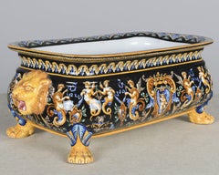 19. Jahrhundert Französisch Gien Fayence Jardinière