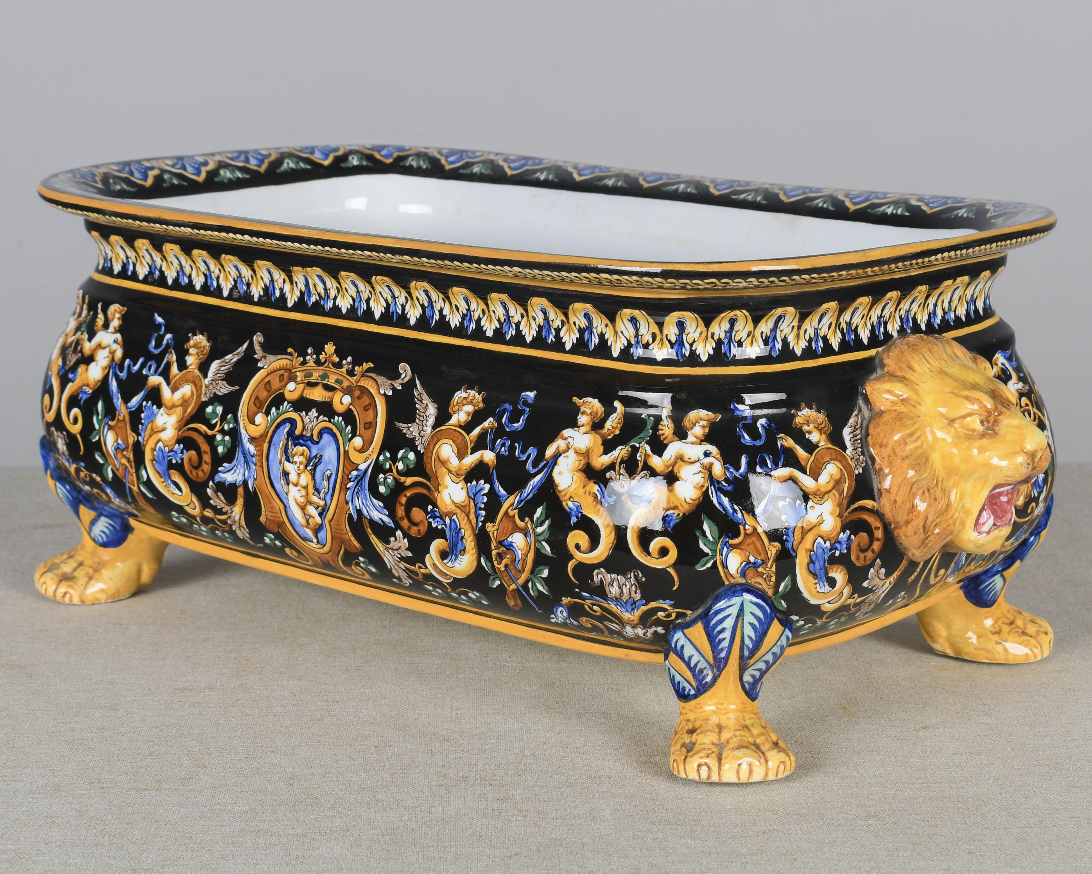Dipinto a mano Gien Faience francese del XIX secolo in vendita