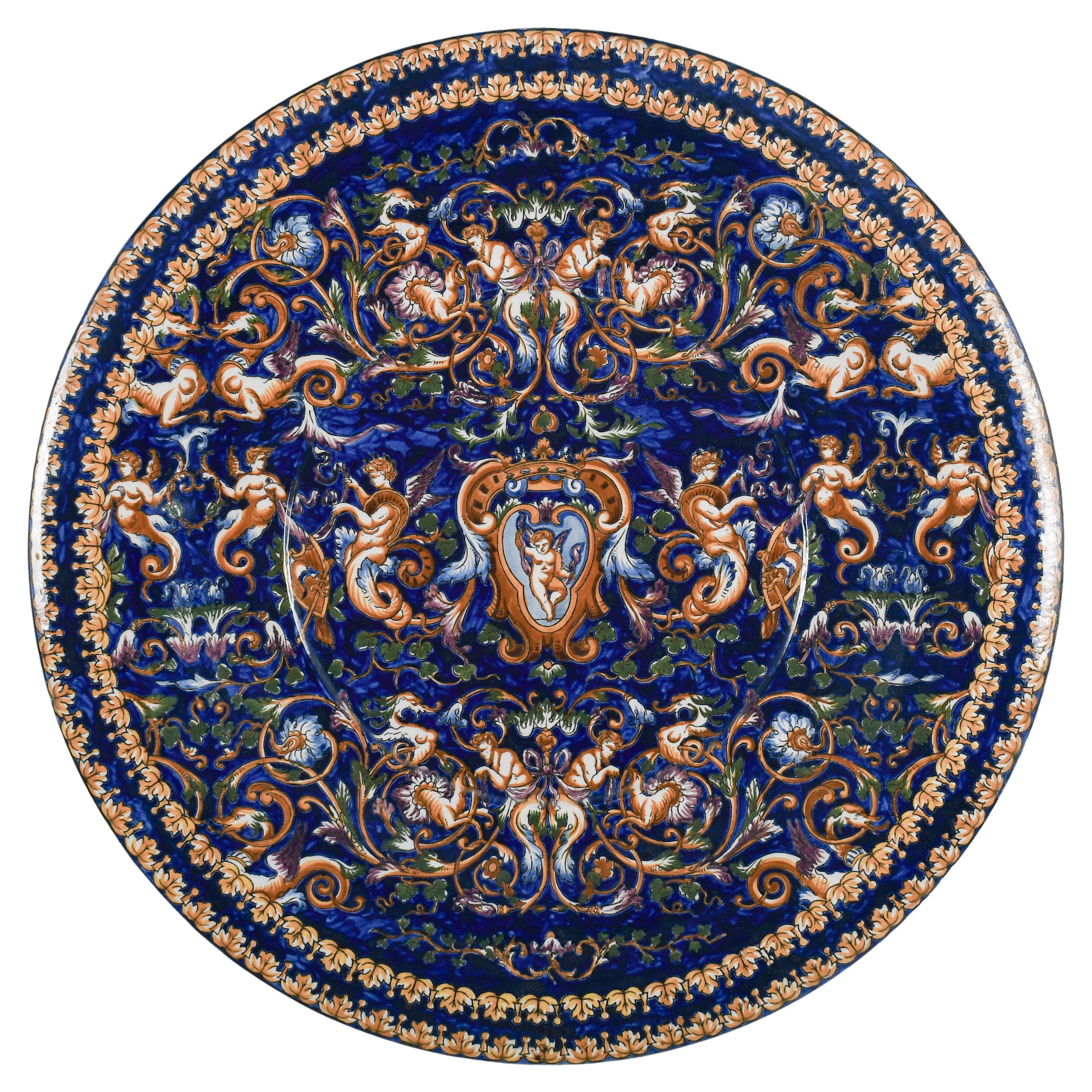 19th Century French Gien Faience Platter