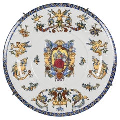 Antique 19th Century French Gien Faience Platter