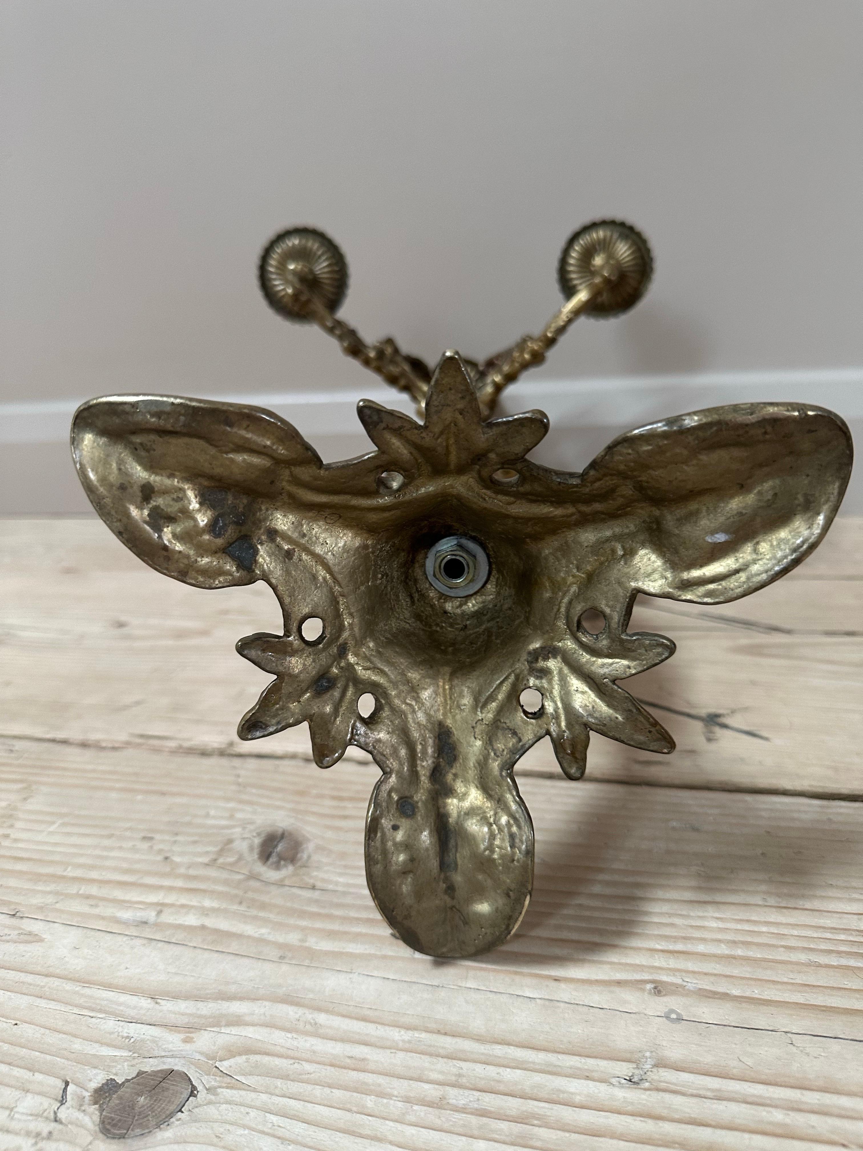 19th Century French, Gilded 5-Arm Cherub Candelabra For Sale 7
