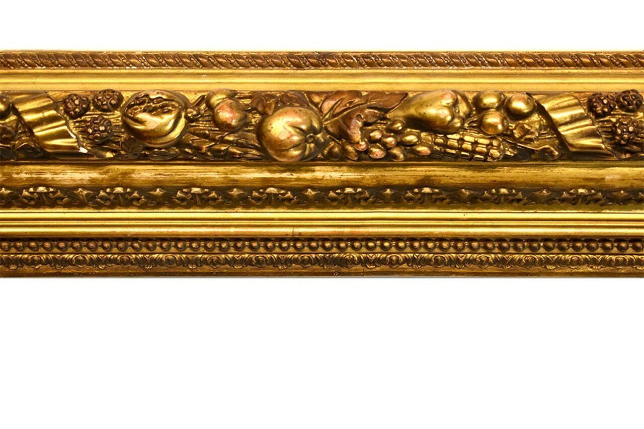 Französischer vergoldeter Gesso-Bilderrahmen 15x21 aus dem 19. Jahrhundert (Barock) im Angebot